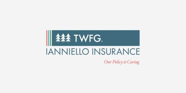 TWFG Ianniello Insurance landscape logo on a light gray background.